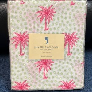 Pottery Barn Kids (looks like Lilly Pulitzer) palm tree duvet